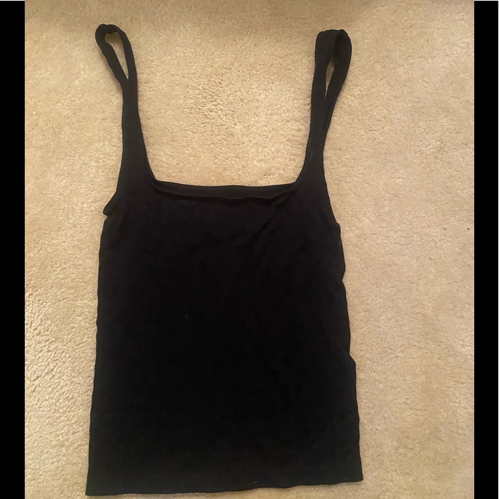 Free People square neck tank. Black. Size XS.